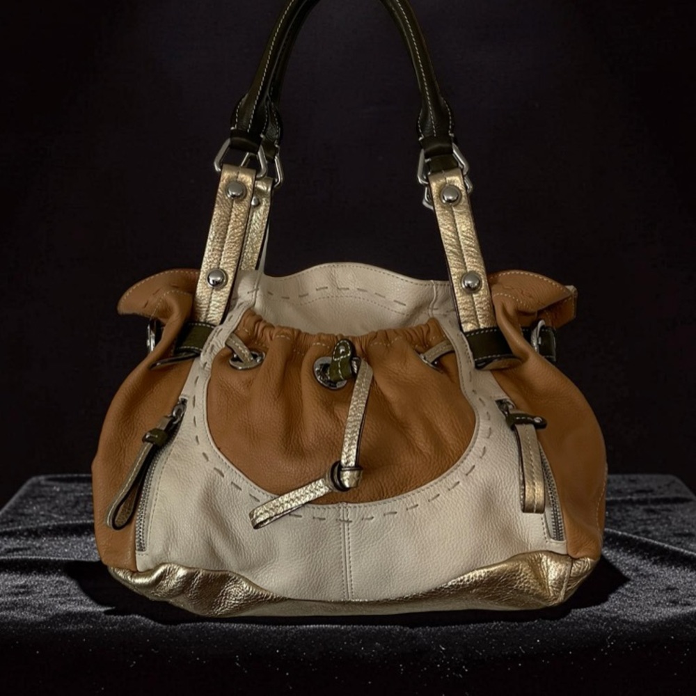 B Makowsky Lisbon Women's Handbag Purse Multicolor Leather Satchel Tote EUC - Picture 16 of 16